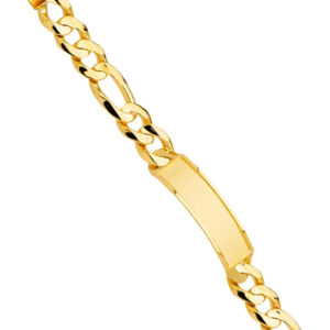 14KY Solid Link ID Bracelet