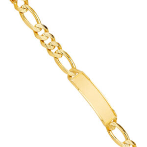 14KY Solid Link ID Bracelet