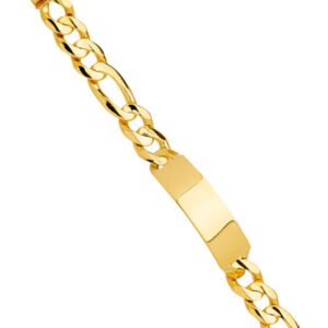 14KY Solid Link ID Bracelet