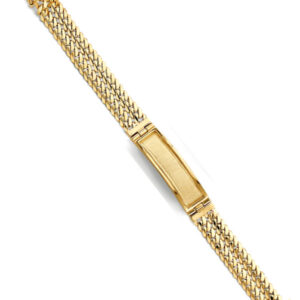 14KY 2Line Cuban ID Bracelet