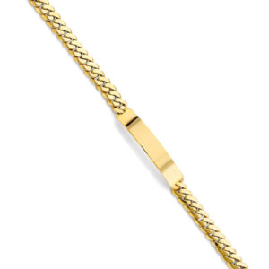 14KY Miami Cuban Link ID Bracelet