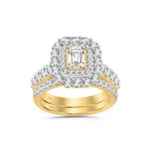 LADIES BRIDAL SET 2.00CT ROUND DIAMOND 14K YELLOW GOLD