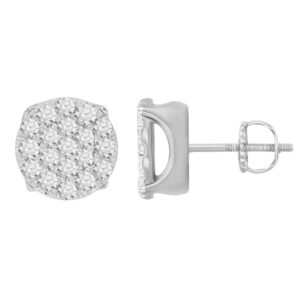 LADIES STUD EARRINGS 0.33CT ROUND DIAMOND 10K YELLOW GOLD