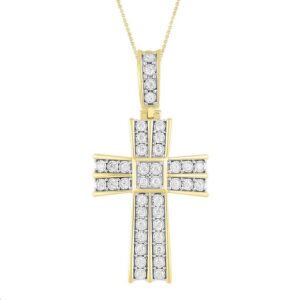 MEN'S PENDANT 1.00CT ROUND DIAMOND 10K YELLOW GOLD
