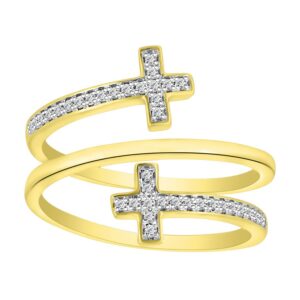 LADIES RING 0.15CT ROUND DIAMOND 10K YELLOW GOLD