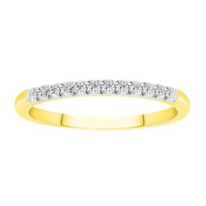 LADIES BAND 0.15CT ROUND DIAMOND 14K YELLOW GOLD (SI QUALITY)