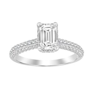 LADIES RING 1.25CT ROUND DIAMOND 14K WHITE GOLD (SI QUALITY)