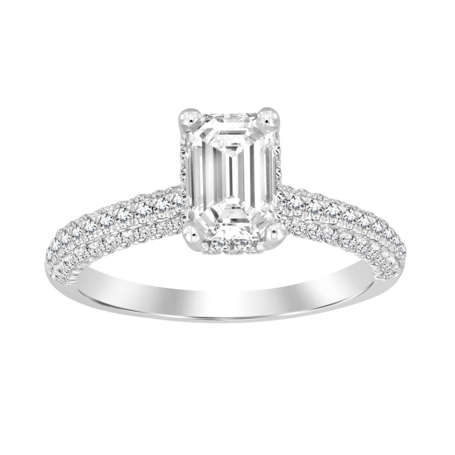 LADIES RING 1.25CT ROUND DIAMOND 14K WHITE GOLD (SI QUALITY)