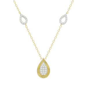LADIES NECKLACE 0.25CT ROUND DIAMOND 10K YELLOW GOLD