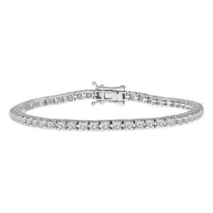 LADIES BRACELET 2.00CT ROUND DIAMOND 14K WHITE GOLD